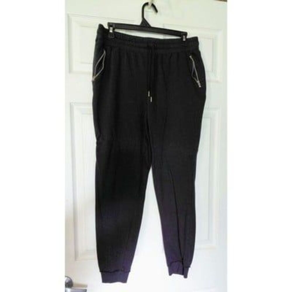 Maurices Black Zipper Jogger M